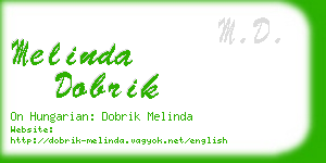 melinda dobrik business card